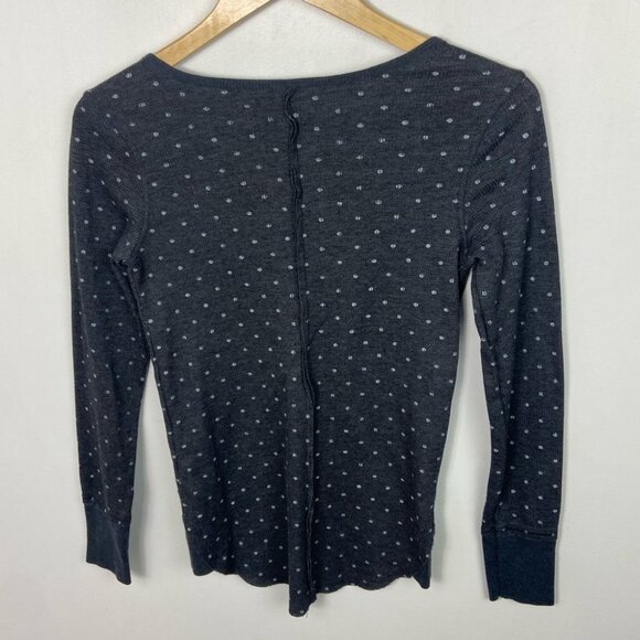 Free People‎ Printed Thermal Desperate Polka Dot Waffle Knit Size Small Bohemian - Picture 13 of 14